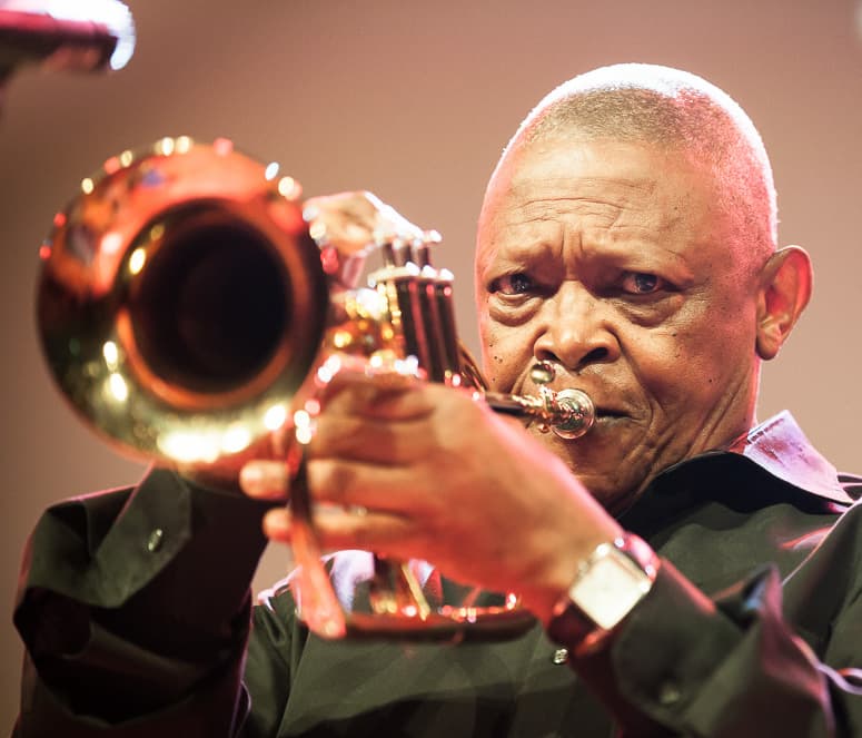 Hugh Masekela — portrait photograph